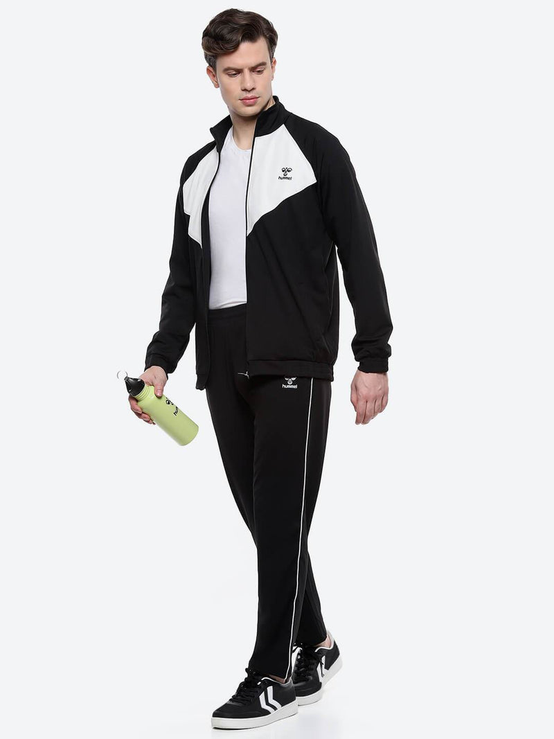 Spike Polyester Spandex Tracksuit - Black/White