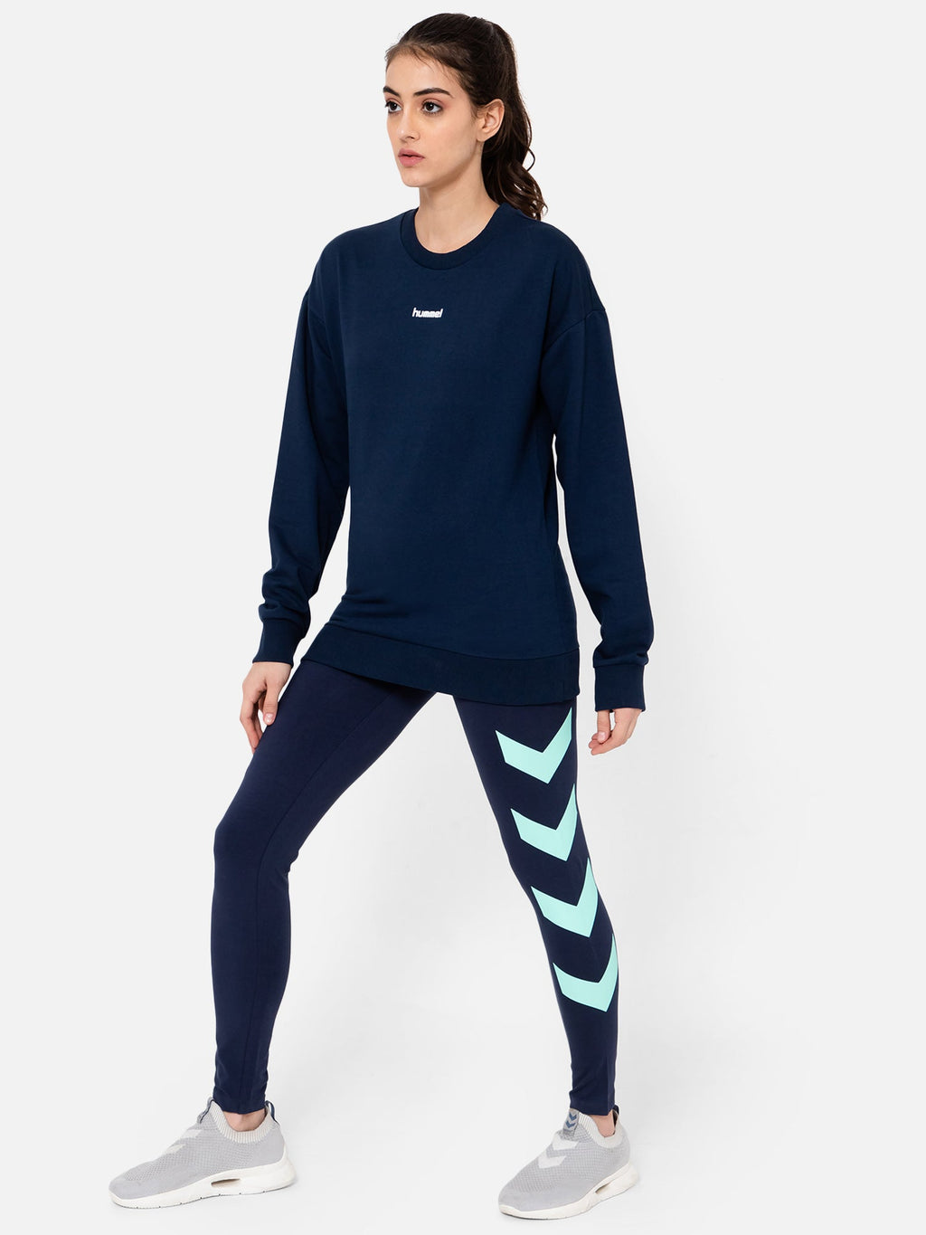 Casoi Cotton Poly Sweatshirt - Navy