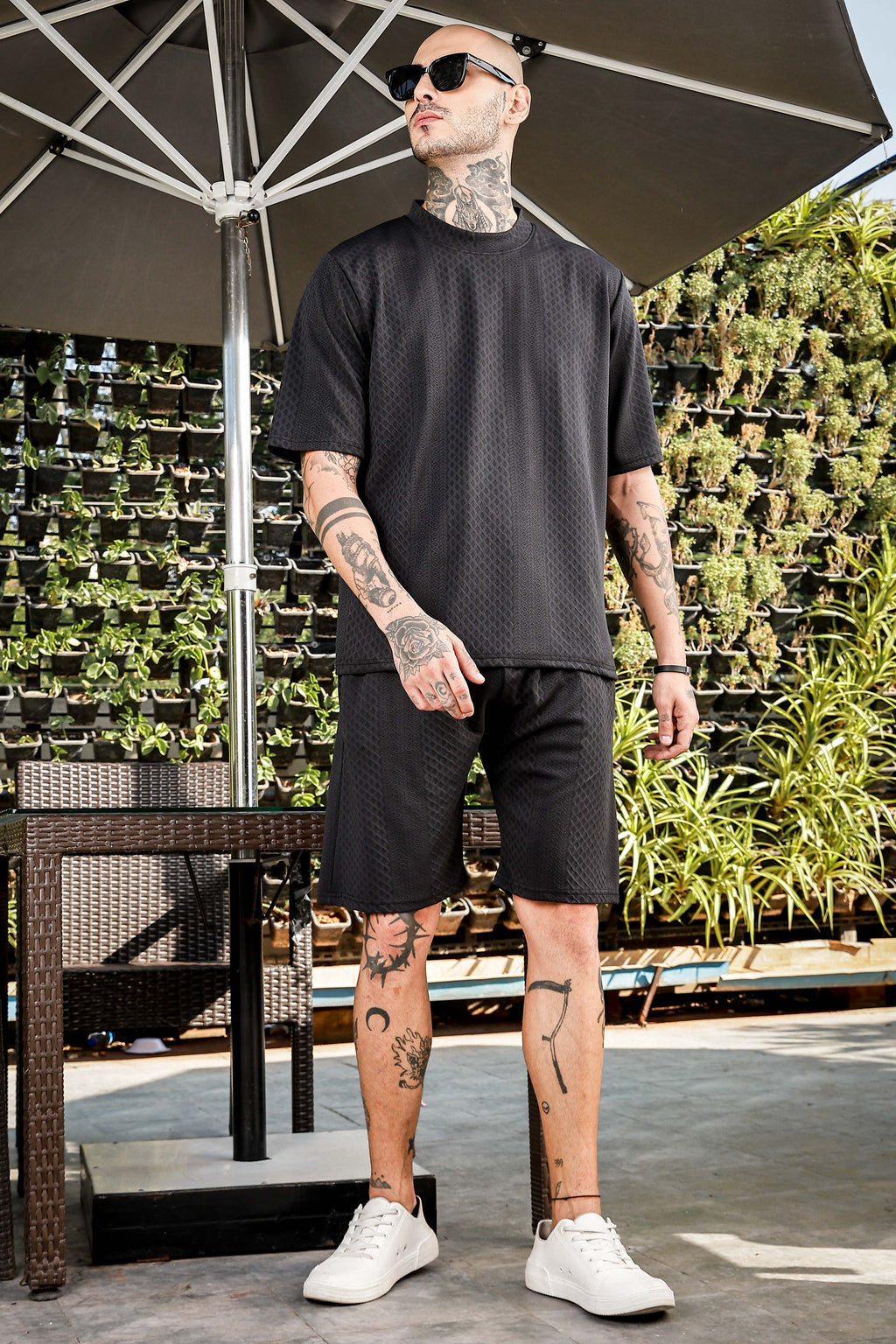 Black Casual Knitted All-Day Comfort Shorts