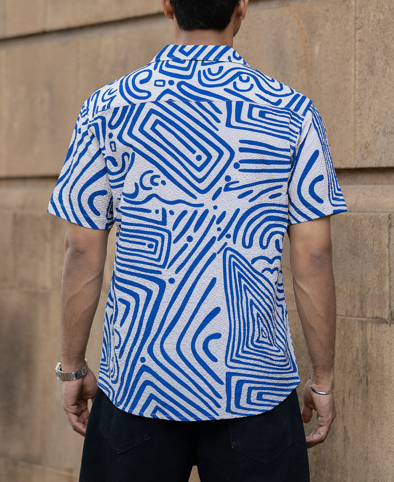 Royal Abstract Print Shirt