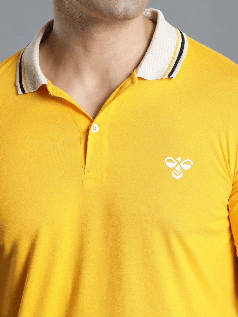 Marco Cotton Poly Polo T-Shirt - Gold