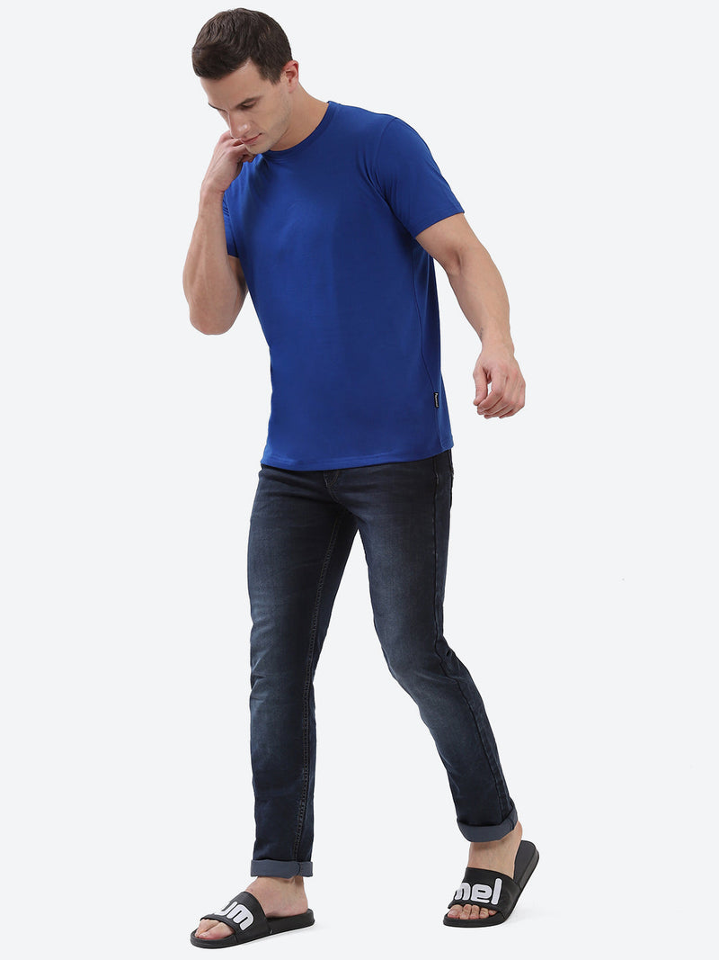 Cam Cotton Poly T-Shirt - Blue