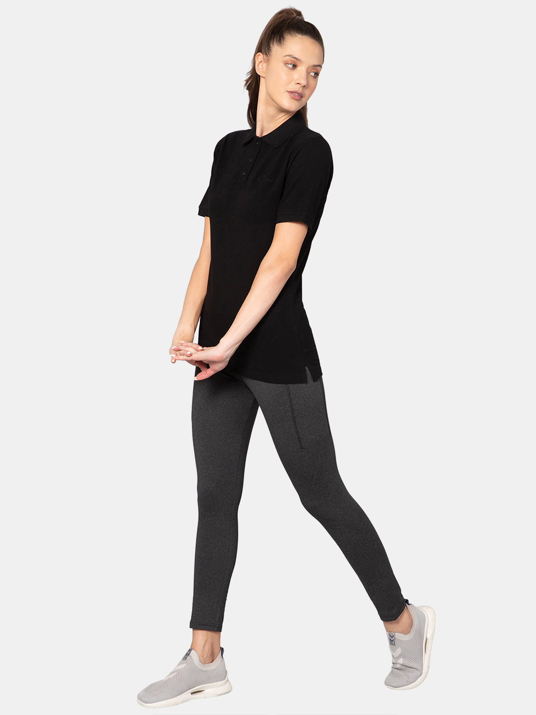 Neff Poly Cotton Polo T-Shirt - Black