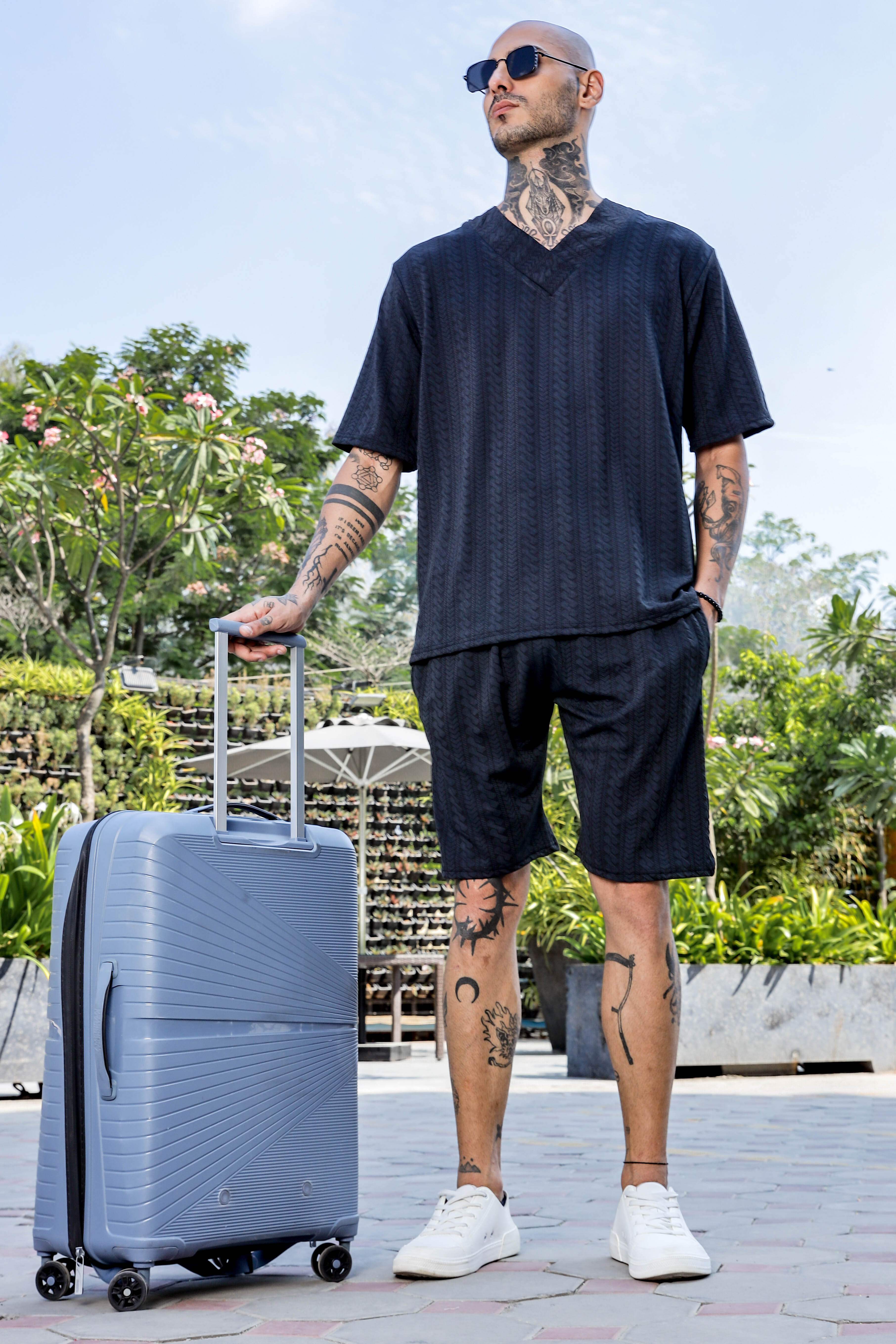 Black Casual Wear Knitted All-Day Comfort Shorts