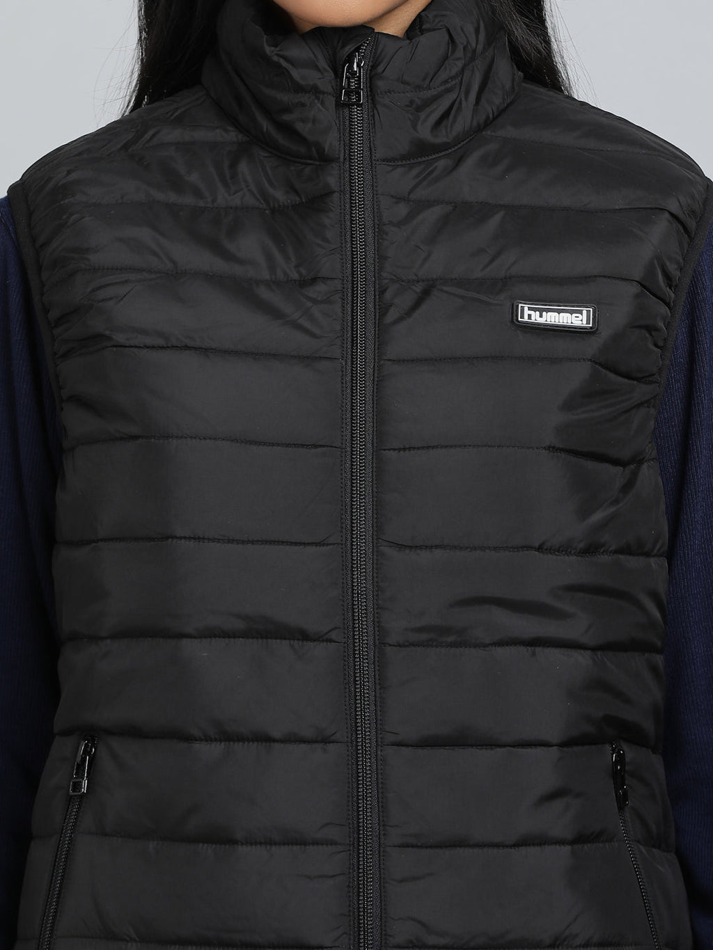 Benne Sleeveless Bomber Jacket - Black
