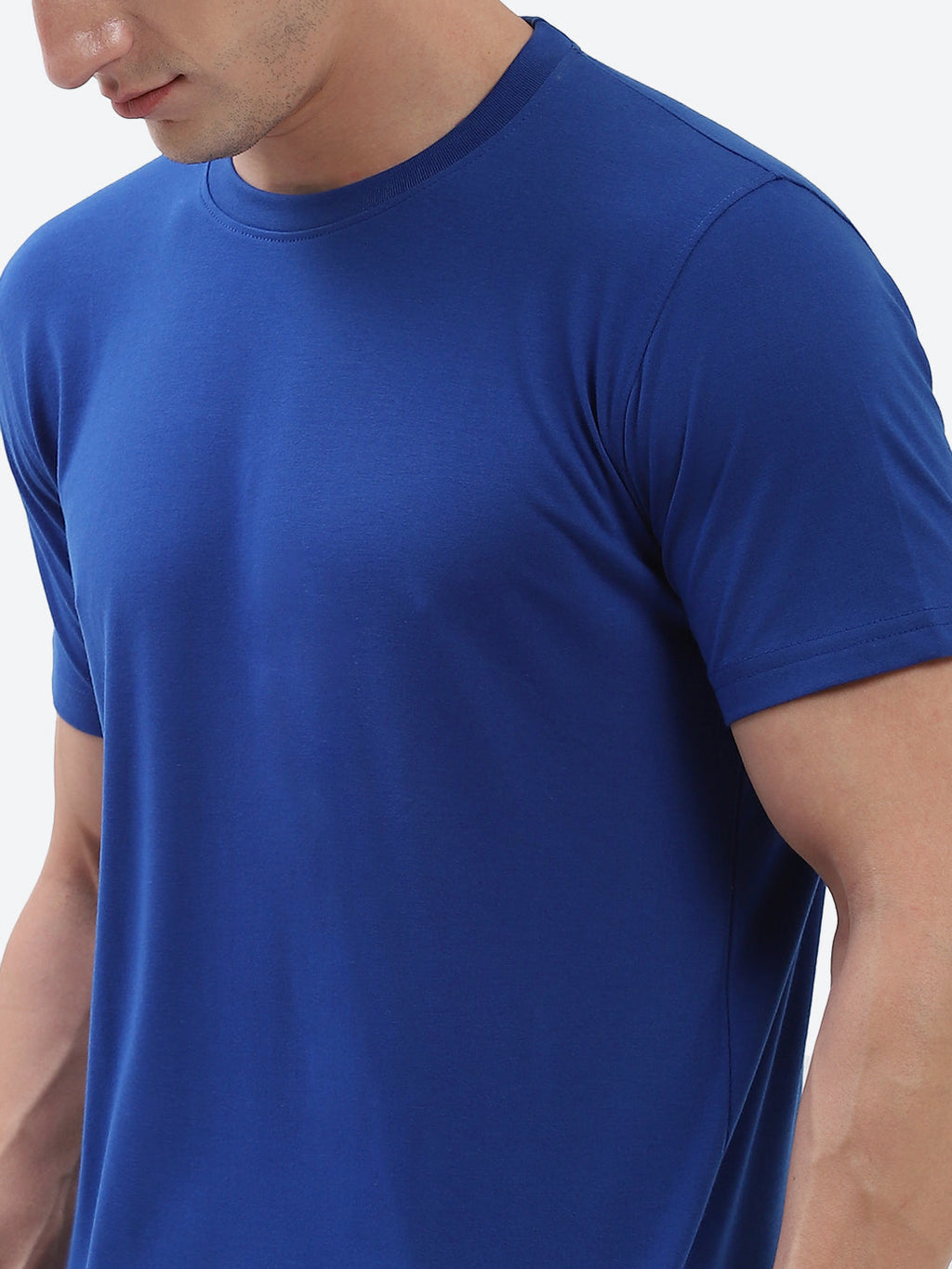 Cam Cotton Poly T-Shirt - Blue