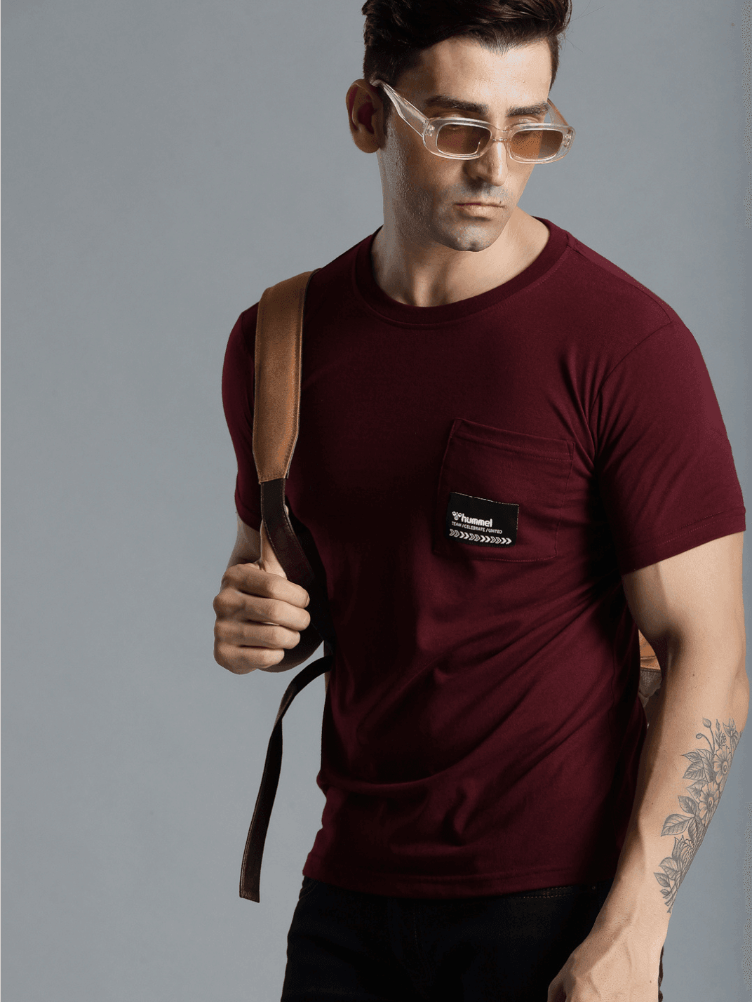 Cavo Cotton Poly T-Shirt - Burgundy