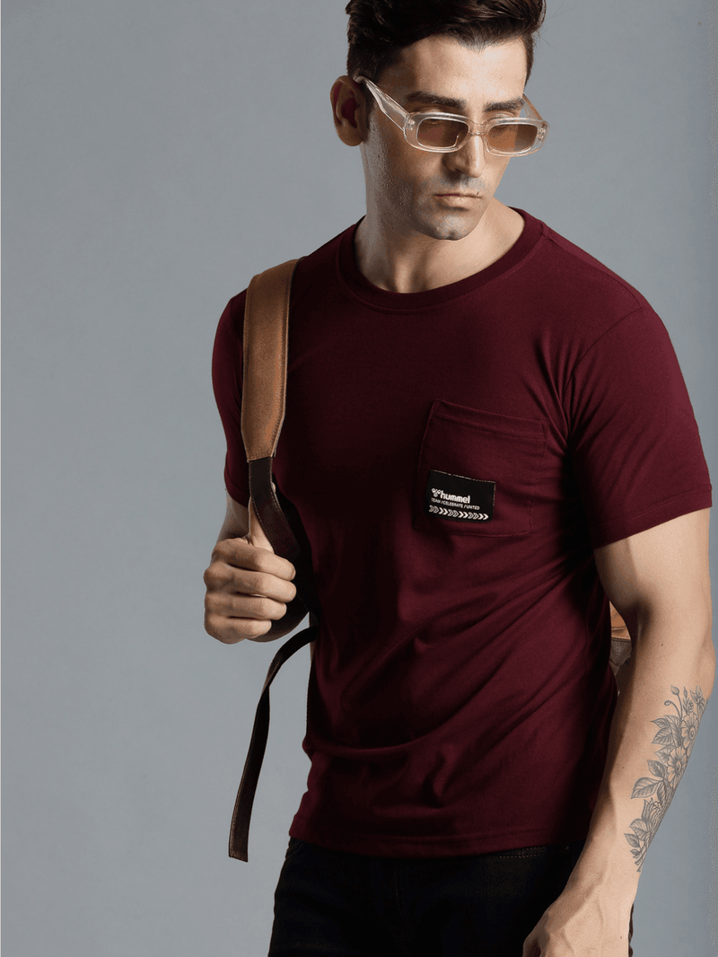 Cavo Cotton Poly T-Shirt - Burgundy