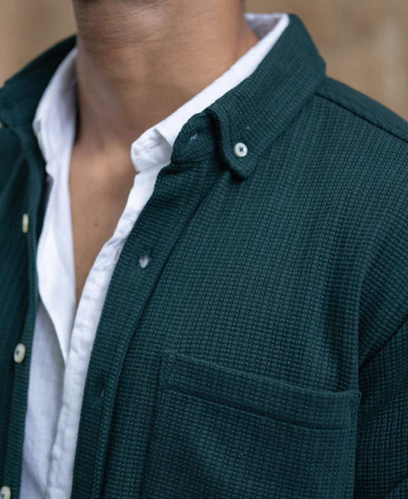 Pine Structured Knit Shirt
