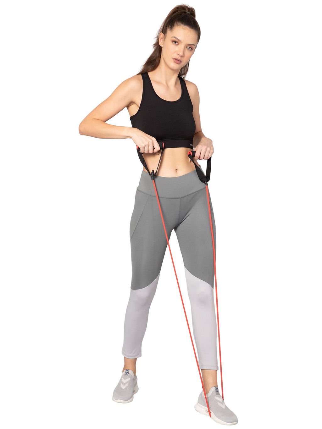 Valerie Slim Fit Polyester Tights - Grey