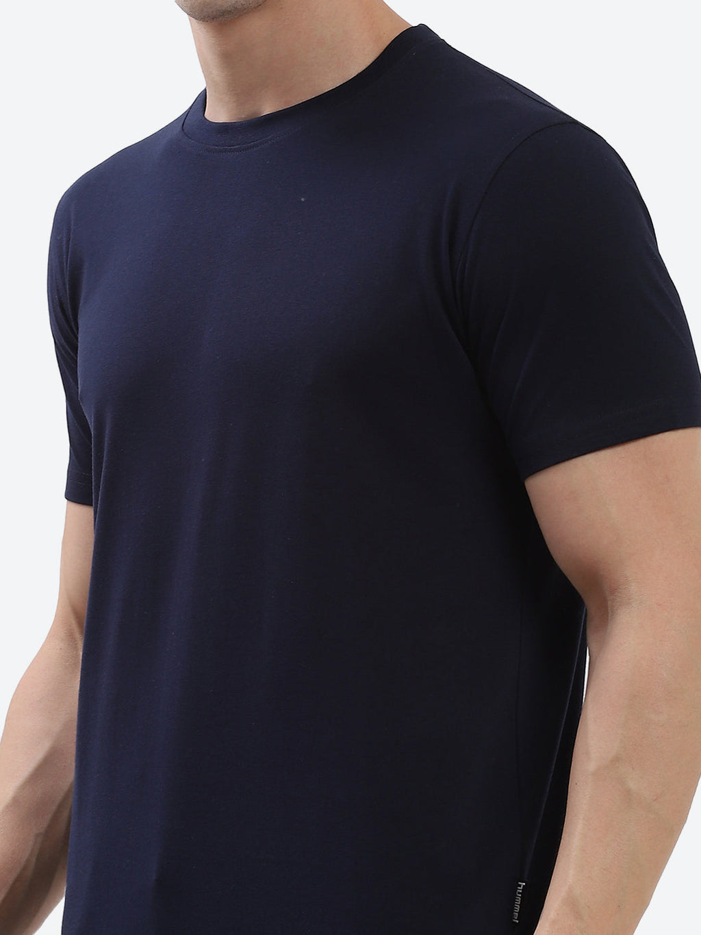 Cam Cotton Poly T-Shirt - Navy Blue