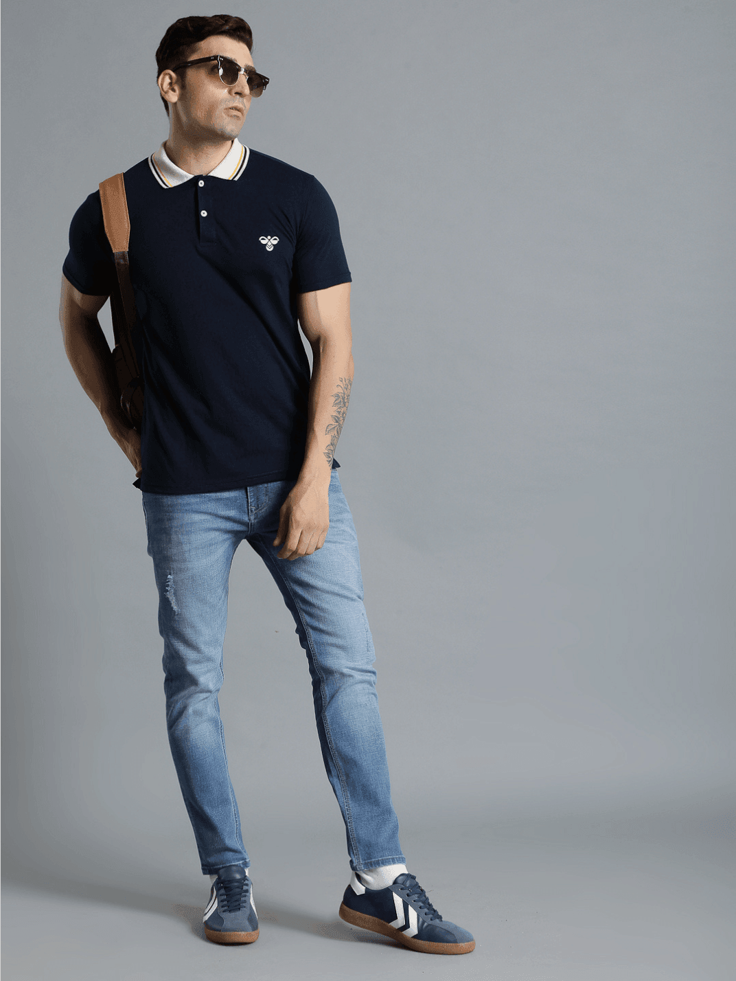 Marco Cotton Poly Polo T-Shirt - Blue Nights