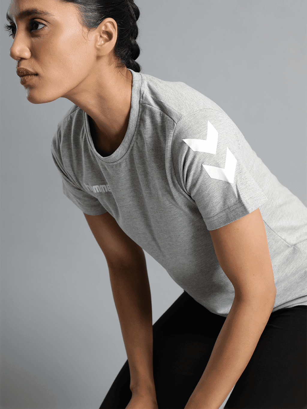 Go Cotton Poly T-Shirt - Grey Melange