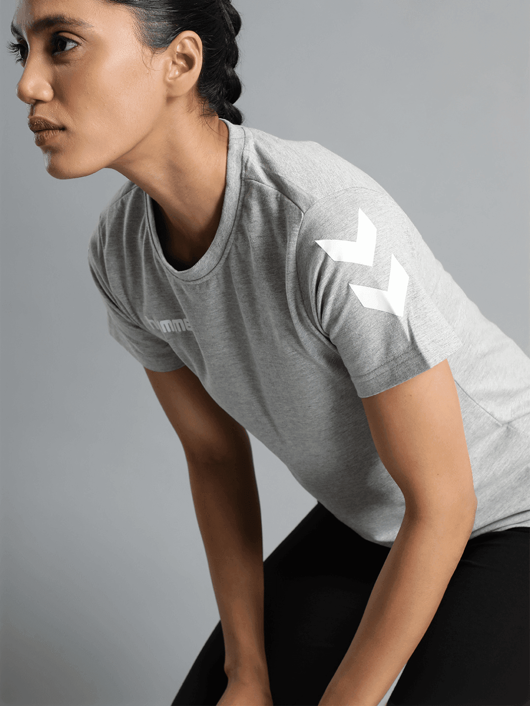 Go Cotton Poly T-Shirt - Grey Melange