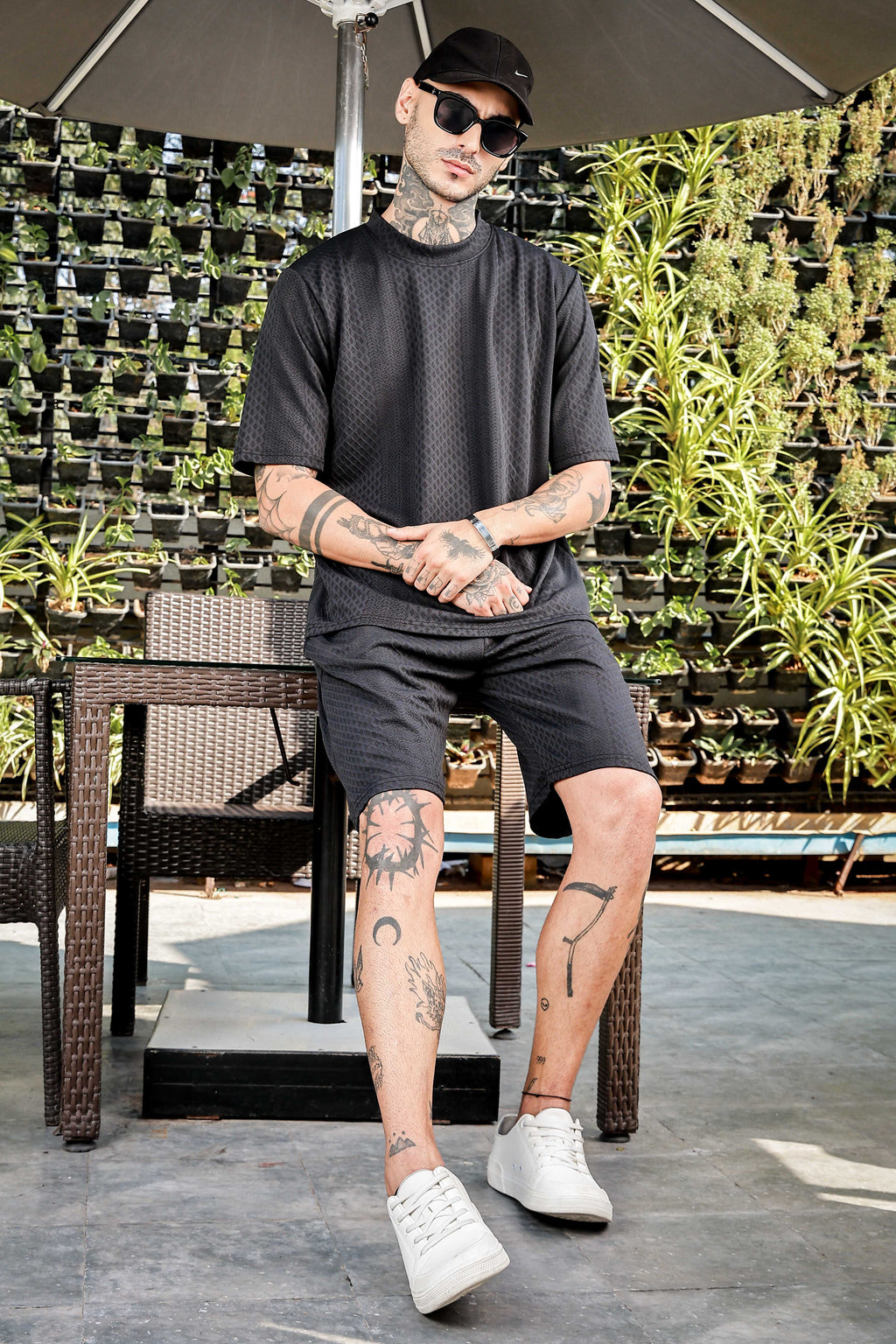 Black Casual Knitted All-Day Comfort Shorts