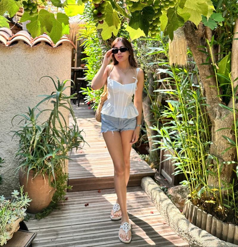 Fallon Summer Statement Top in White