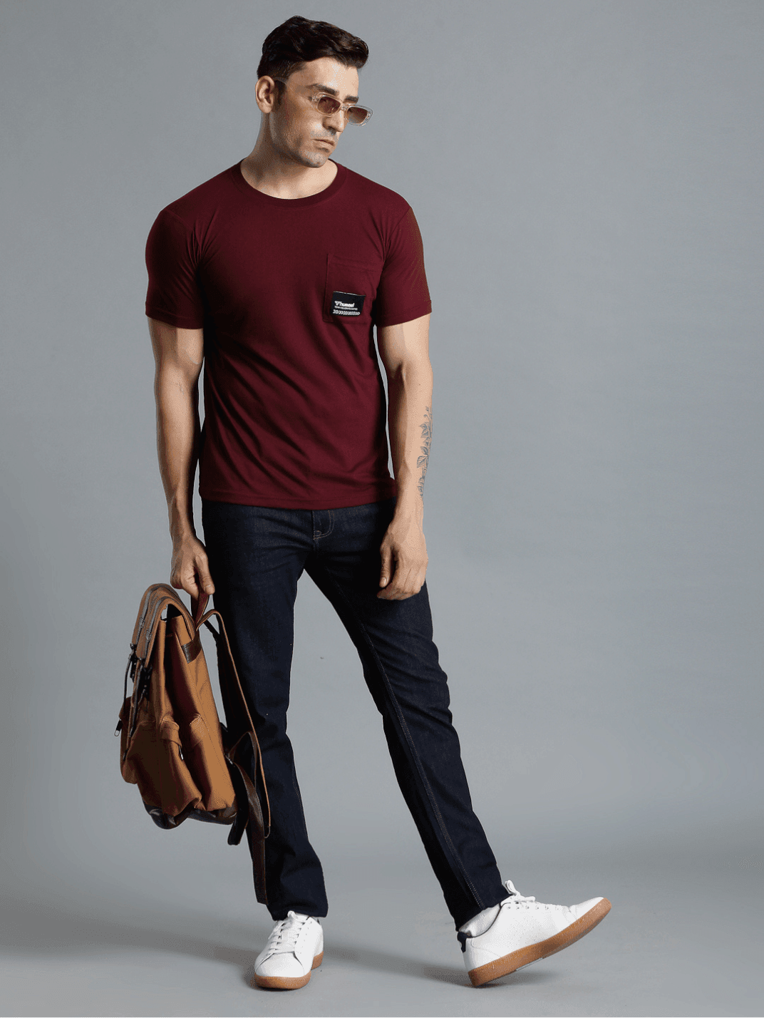 Cavo Cotton Poly T-Shirt - Burgundy