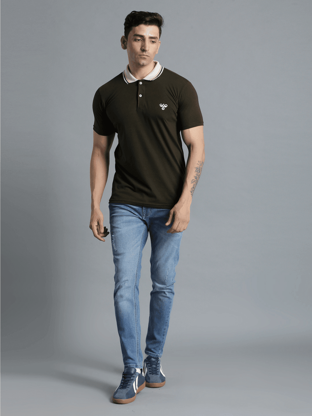 Marco Cotton Poly Polo T-Shirt - Dark Olive