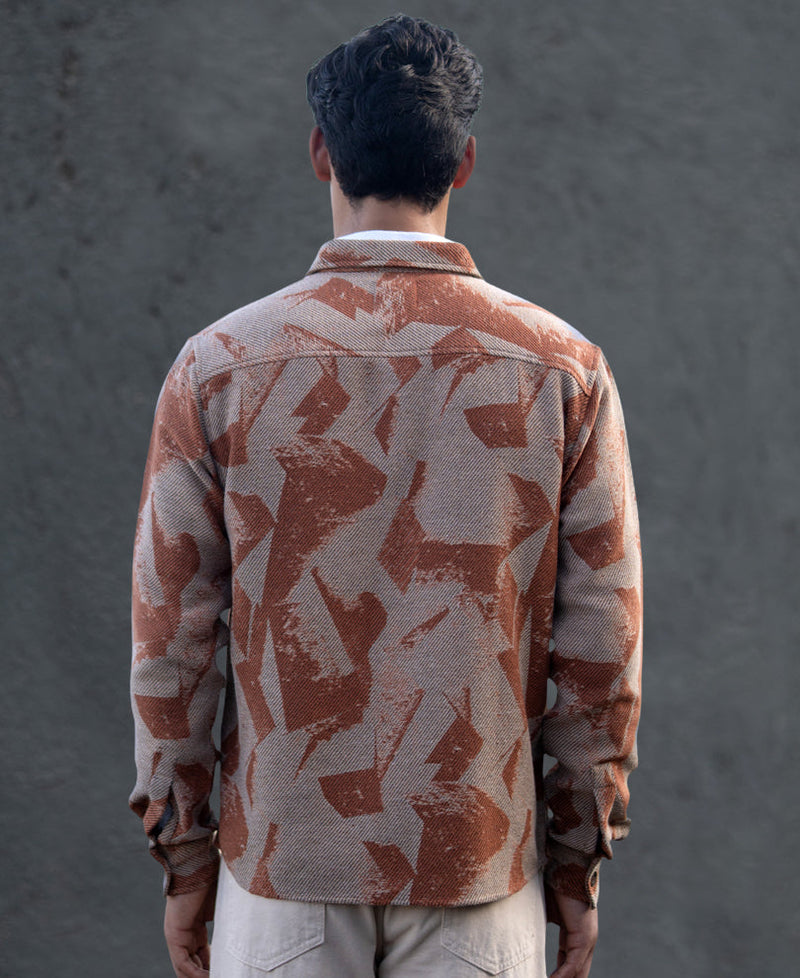Ochre Jacquard Overshirt