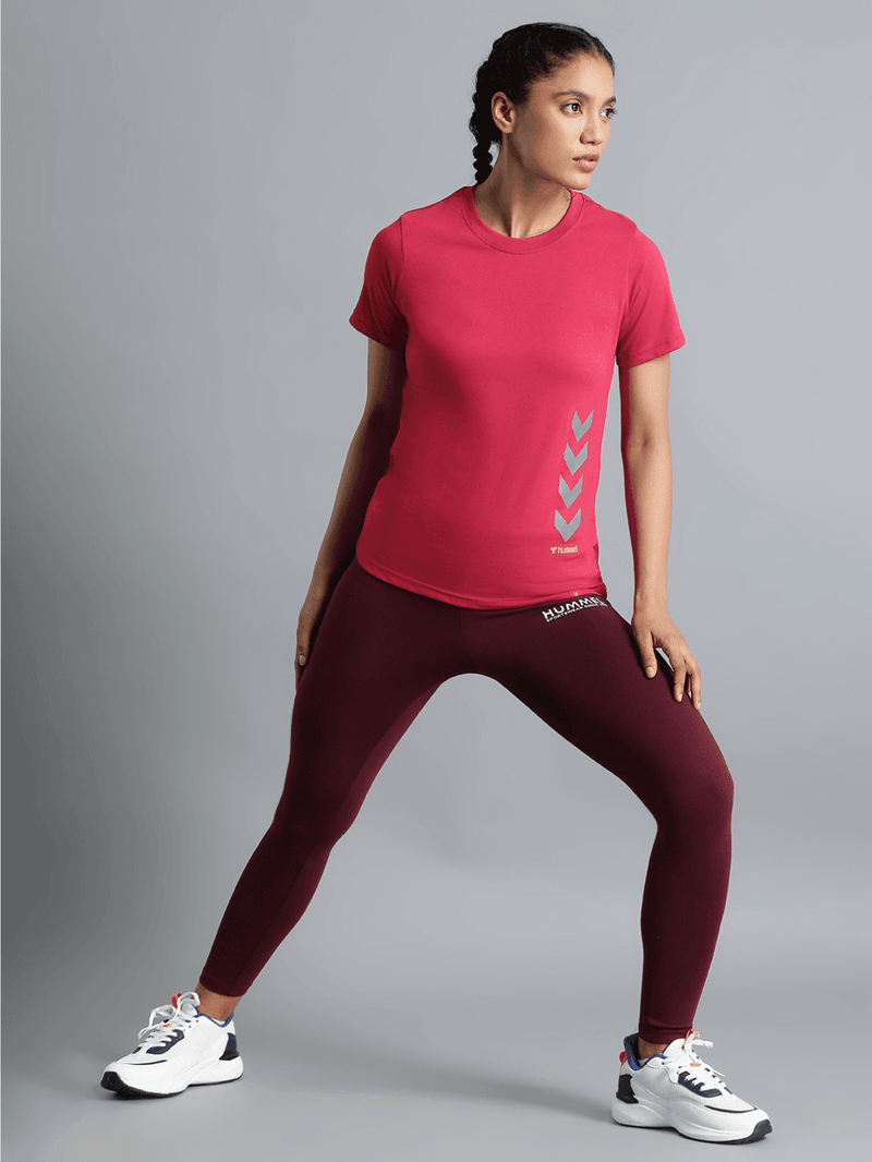 Daily Slim Fit Cotton Elastane Tights - Burgundy
