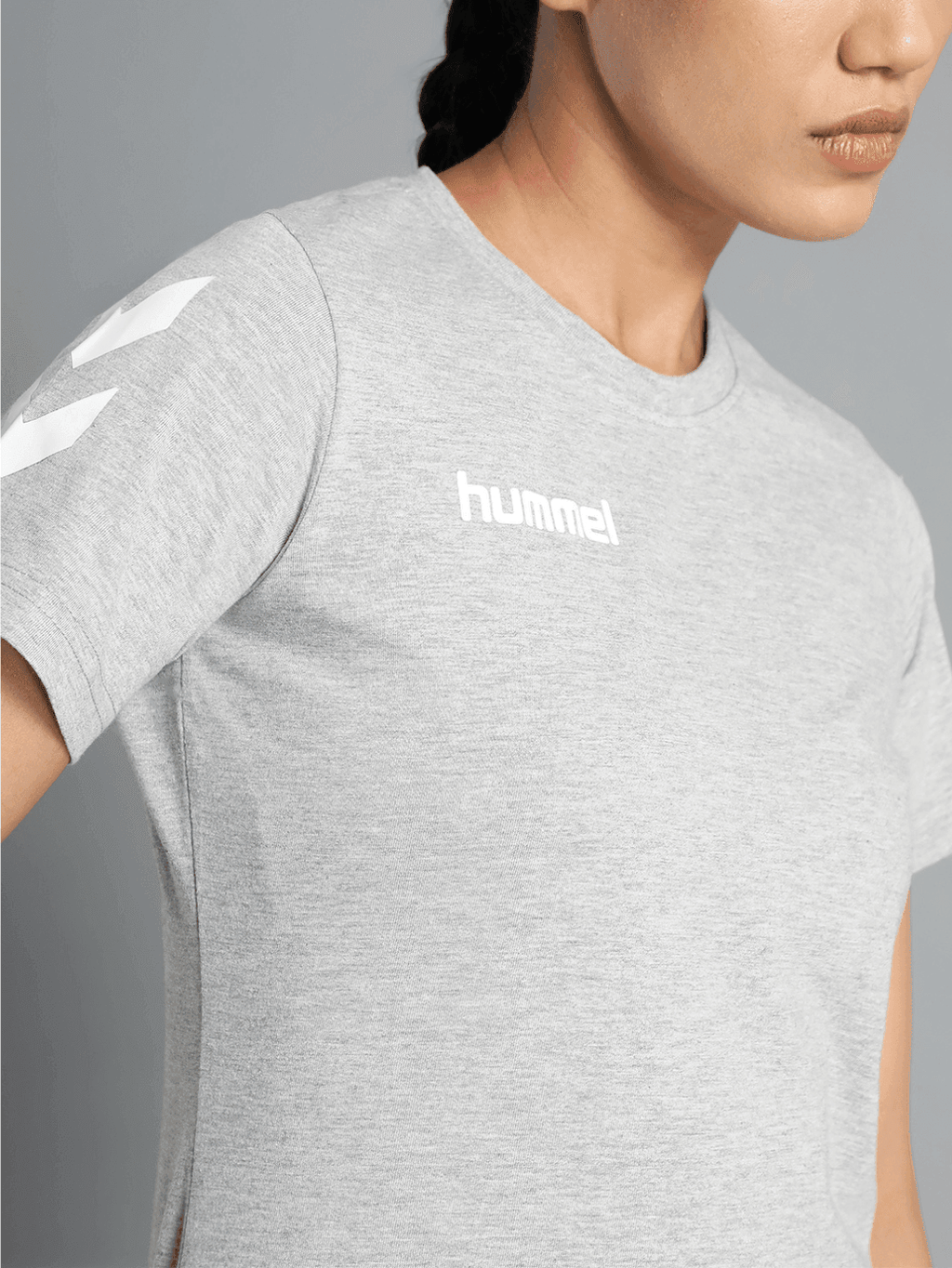 Go Cotton Poly T-Shirt - Grey Melange