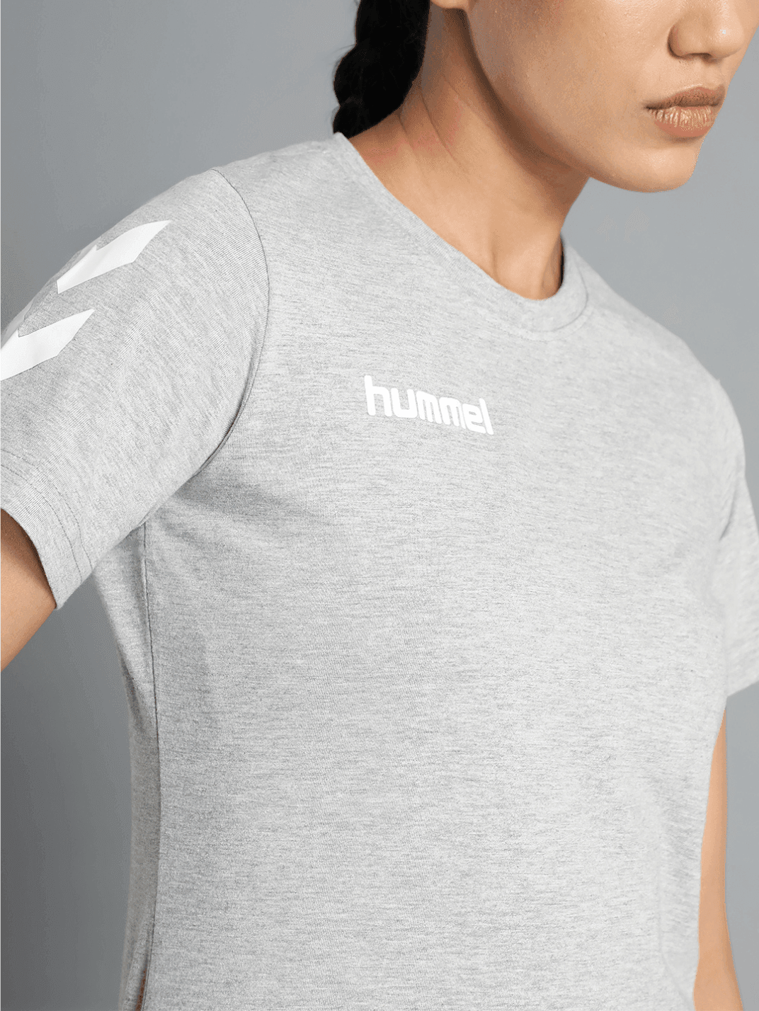 Go Cotton Poly T-Shirt - Grey Melange