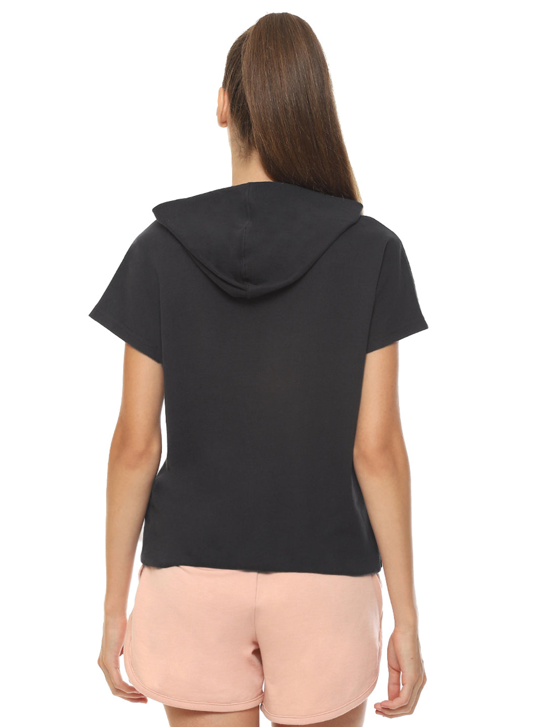 Tam Cotton Poly Hoodie - Black