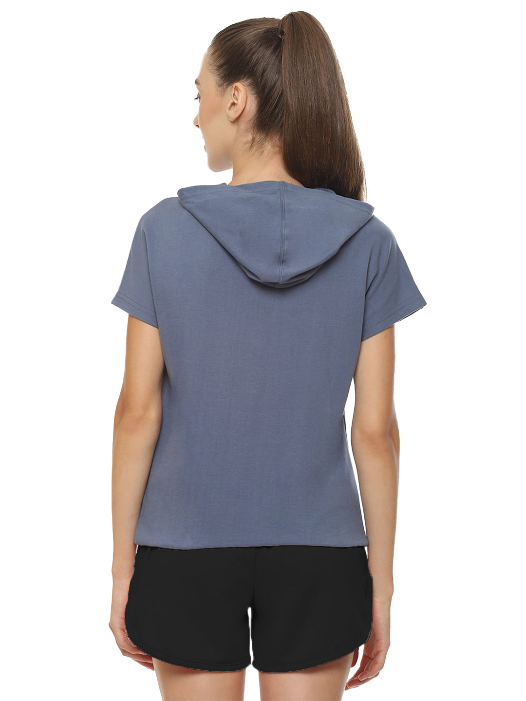 Tam Cotton Poly Hoodie - Blue