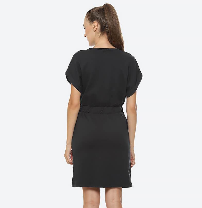 Liss Cotton Poly Dress - Black