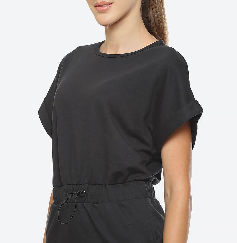 Liss Cotton Poly Dress - Black