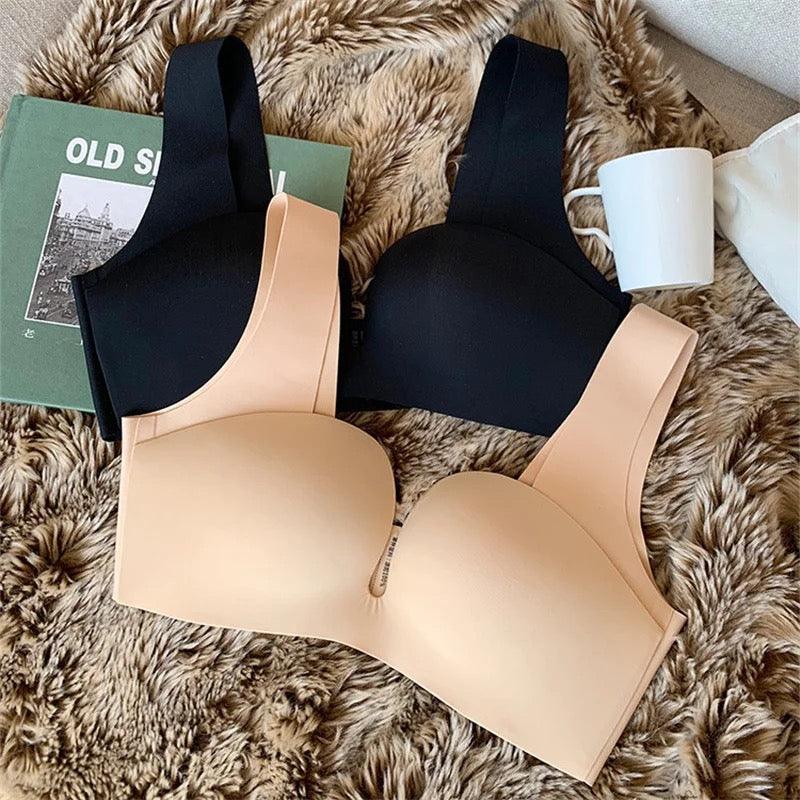 Kanette Seamless Pushup Bralettes Beige