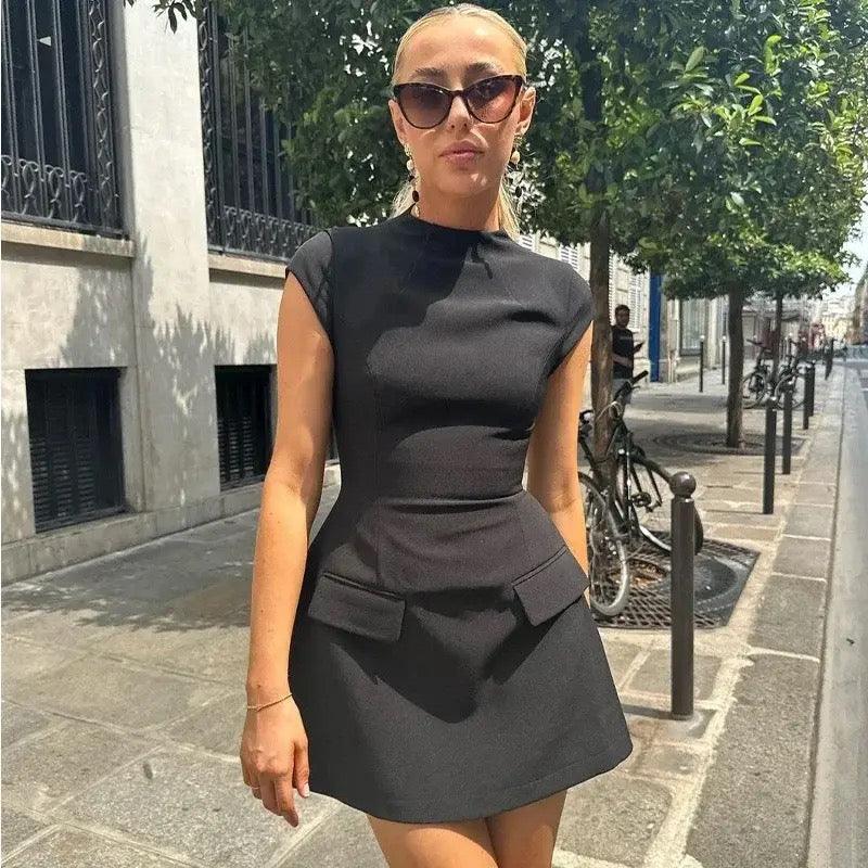Lapos Summer Bodycon Dress - Black
