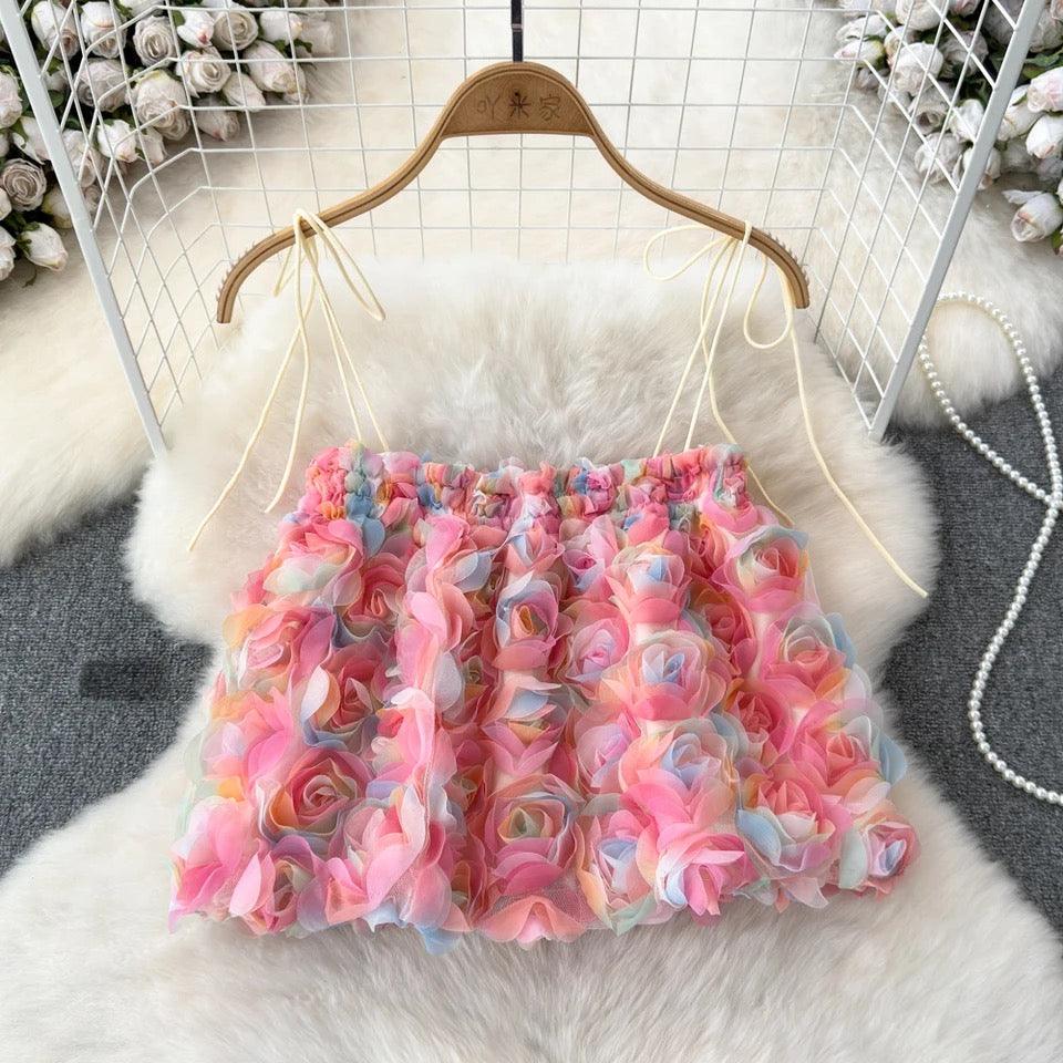 Reming 3D Floral Blouse - Pink