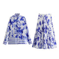Mykonos Summer Floral Pleated Coord