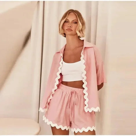 Oliver Summer 2 Pc Coord Set - Peach