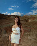 Logan Holiday Swimsuit with Skirt - White