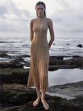 Raven Luxe Soft Knit Dress - Brown