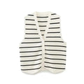 Dolo Statement Vest Summer Casual Tops - Striped