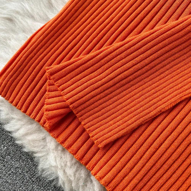 Diabella Halterneck Bodycon Dress - Orange