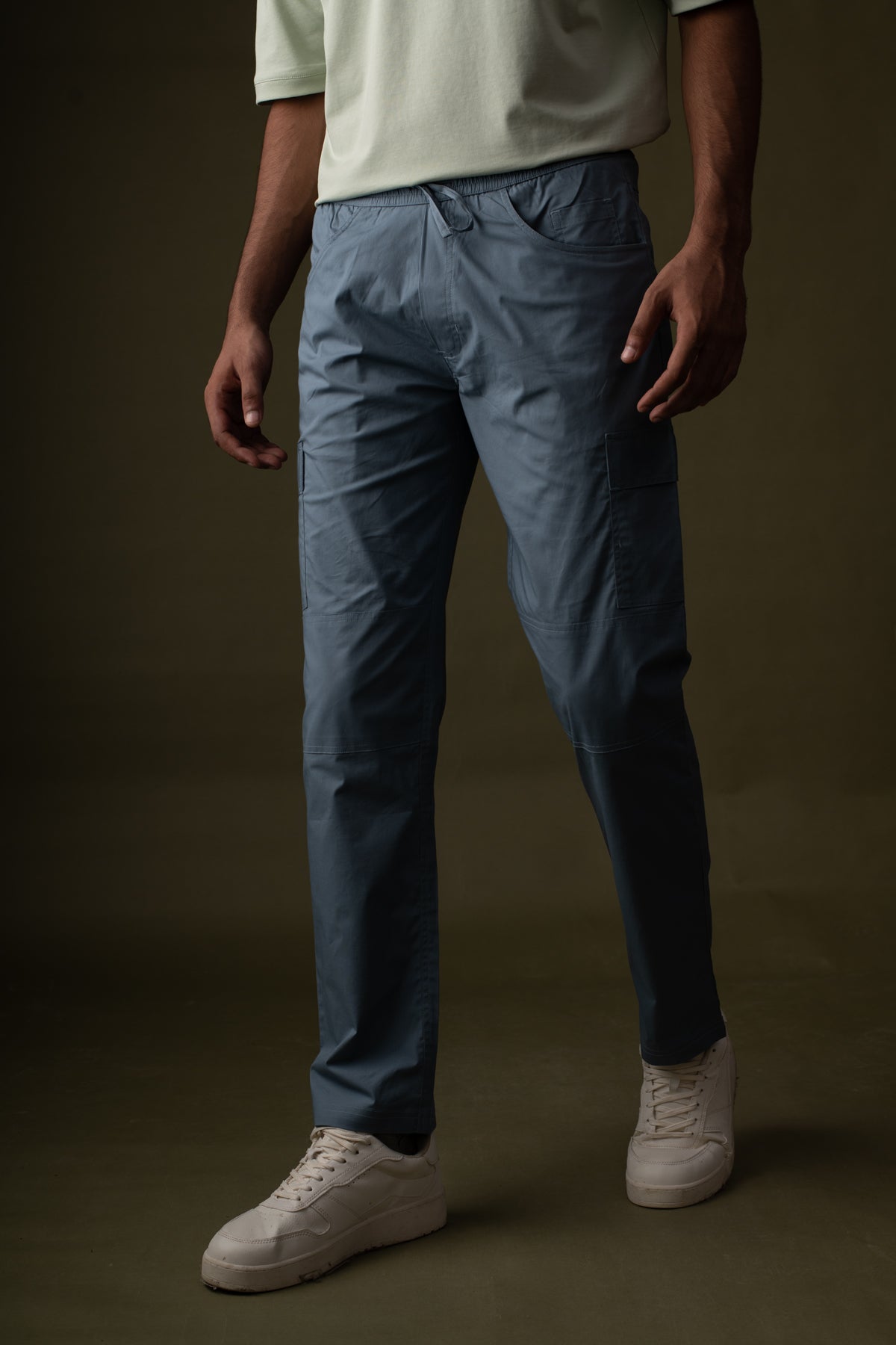 Blue 2 way stretchable Air cargo - Regular fit