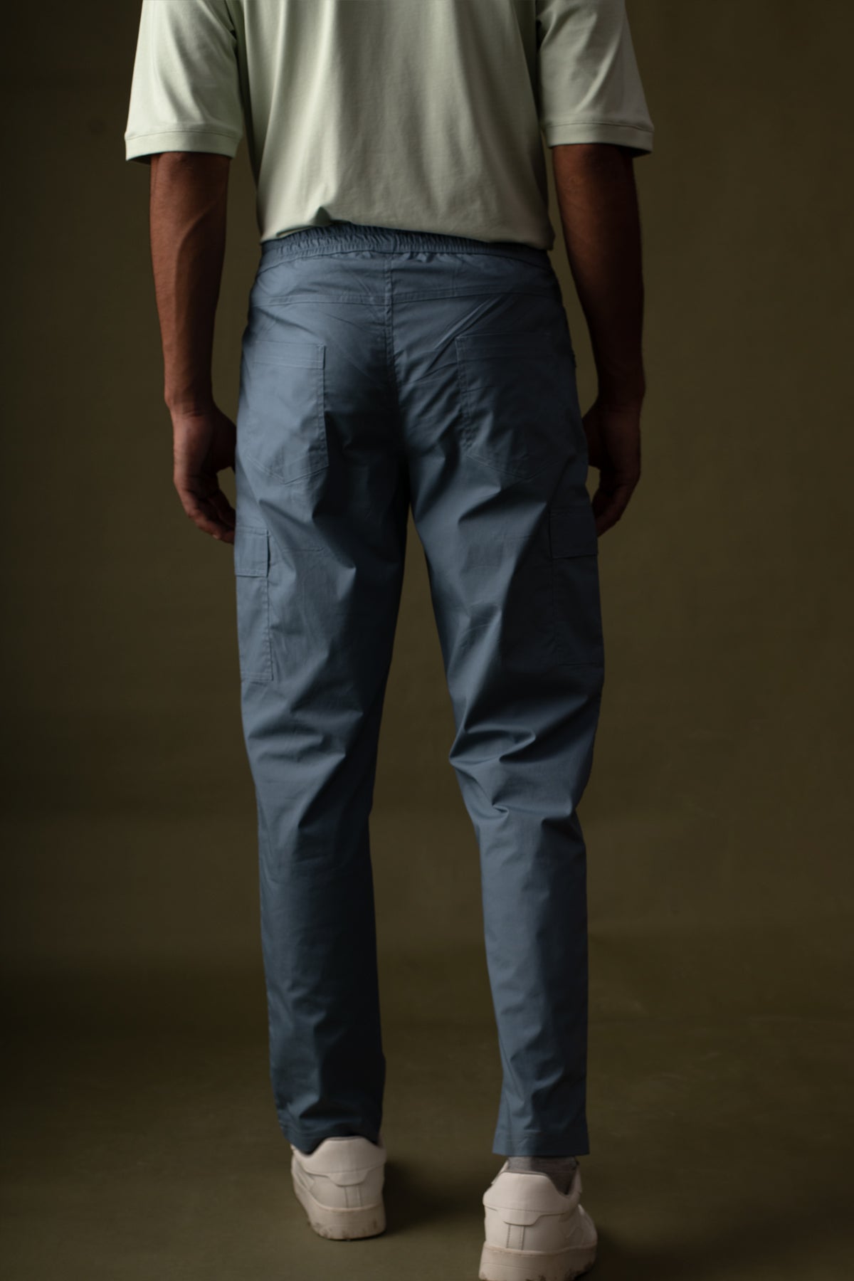 Blue 2 way stretchable Air cargo - Regular fit