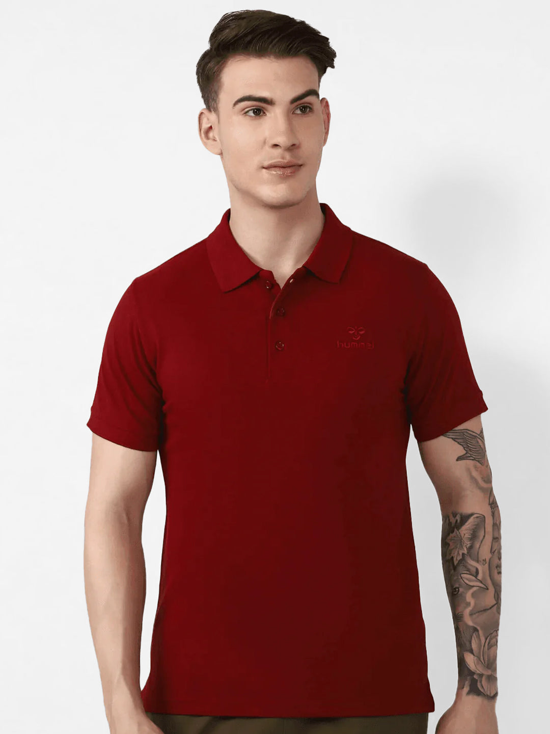 Dany Poly Cotton Polo T-Shirt - Maroon