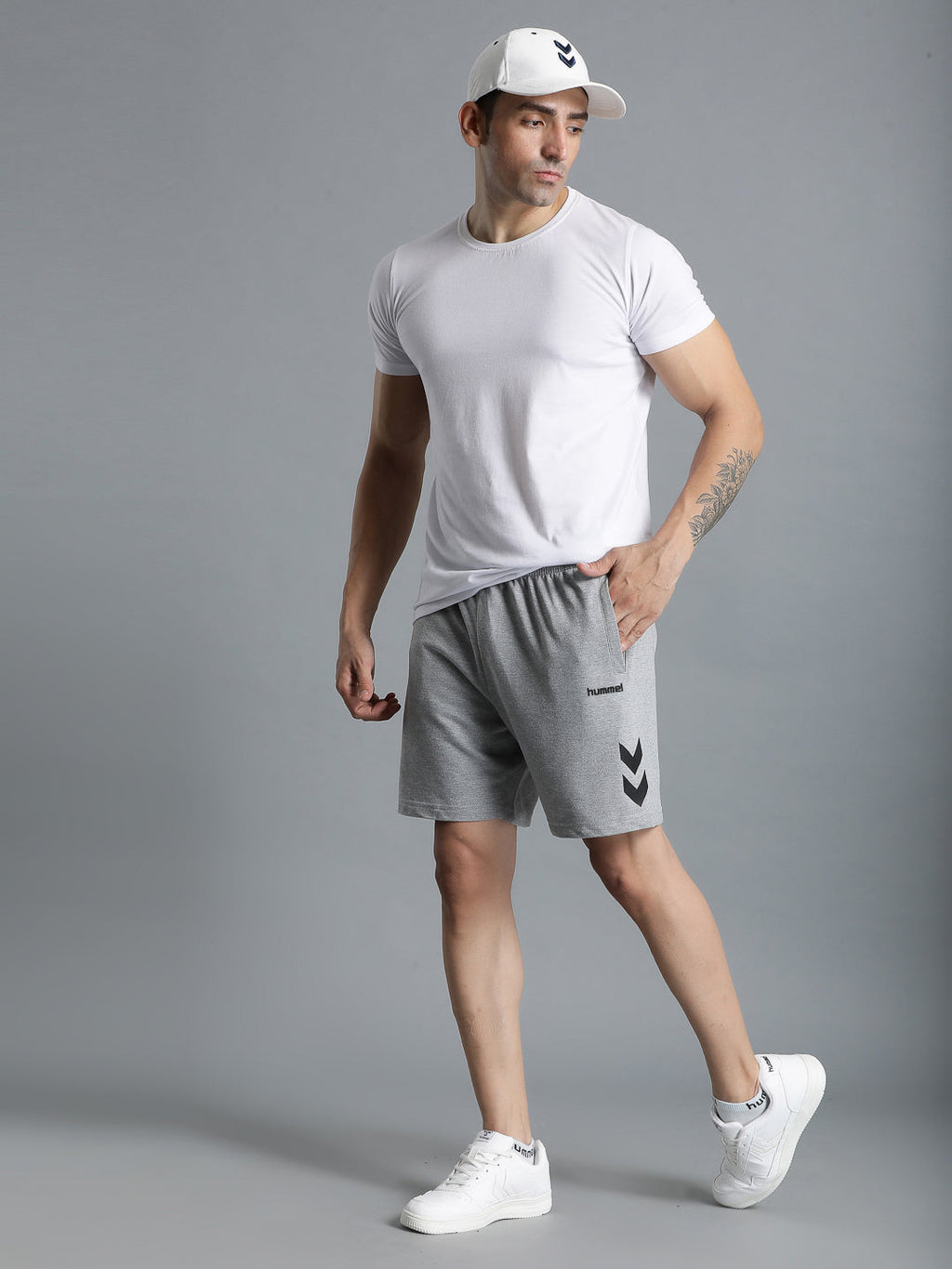 Ray Cotton Poly Short - Grey Melange