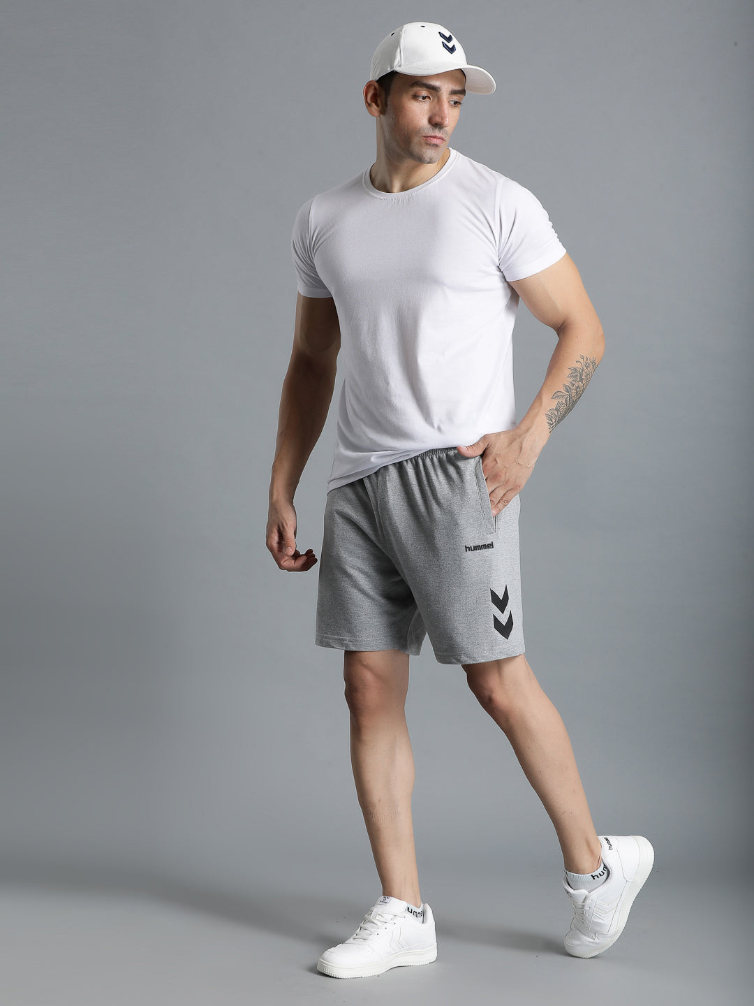 Ray Cotton Poly Short - Grey Melange