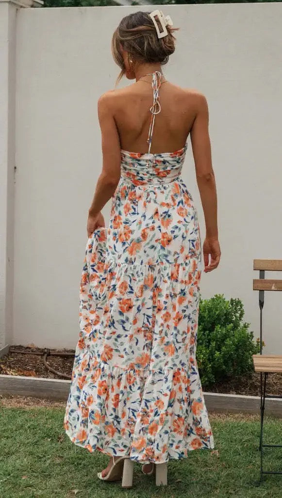 Gemmo Breezy Summer Holiday Dress - Peach