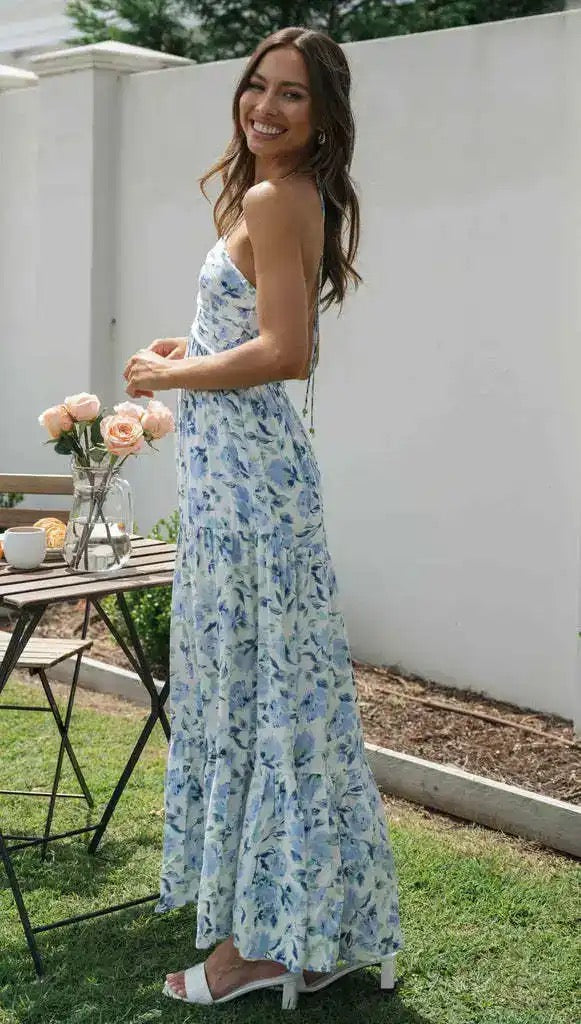 Gemmo Breezy Summer Holiday Dress - Blue