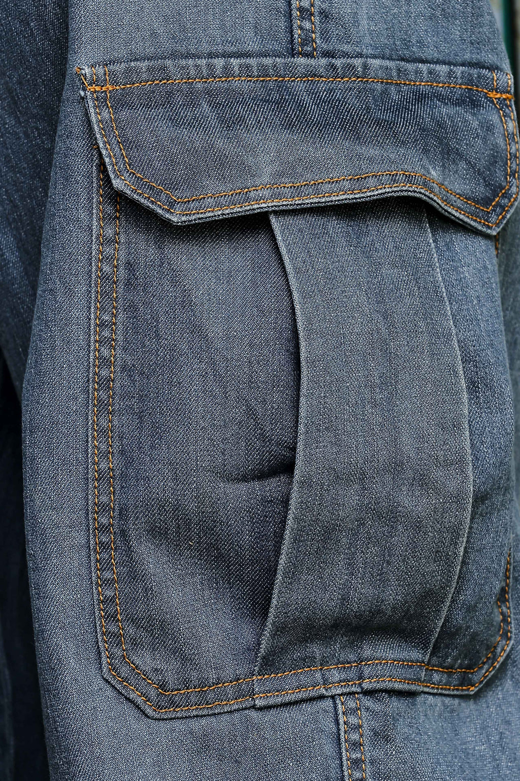 Unisex Indigo Blue Baggy Oversized Fit Denim Baggy Cargo