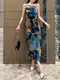 Souk Bodycon Summer Dress - Blue