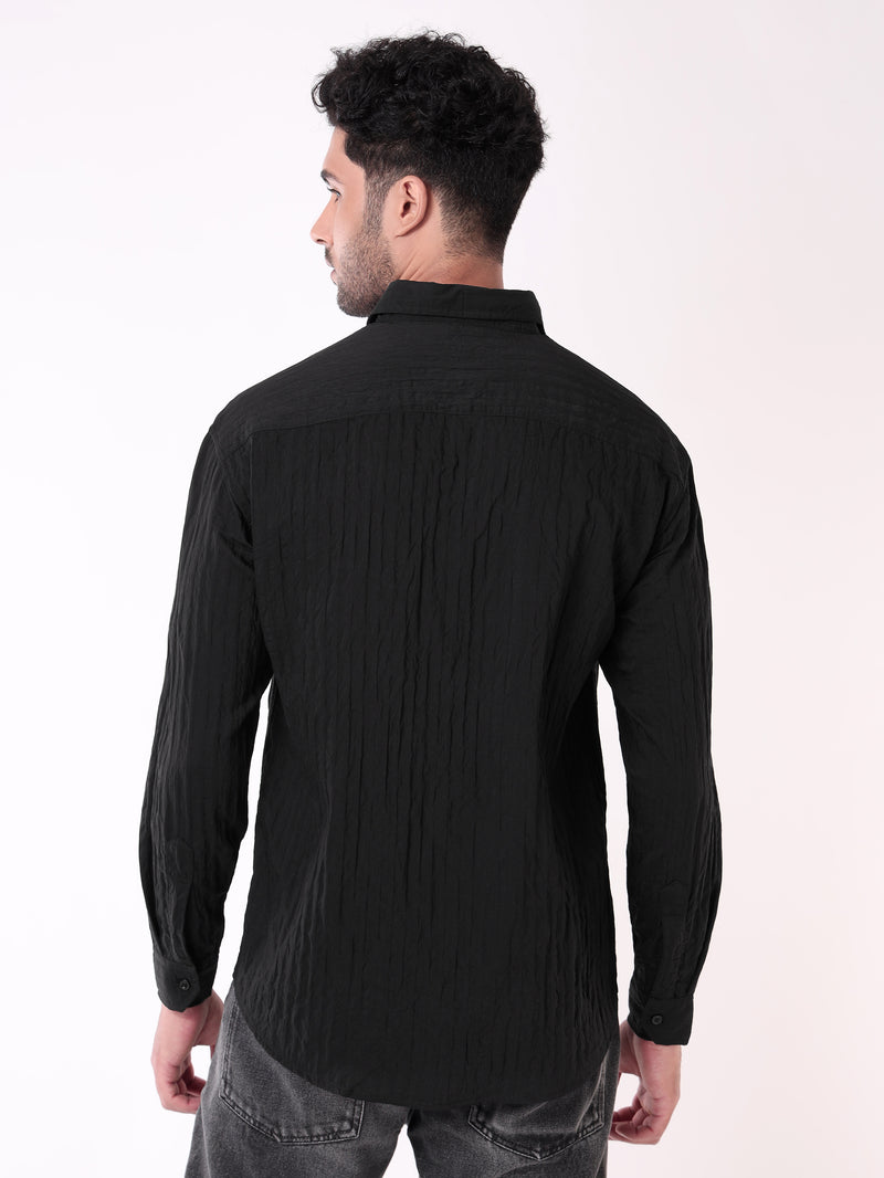 Full Sleeves Casual Shirt for Men - Black