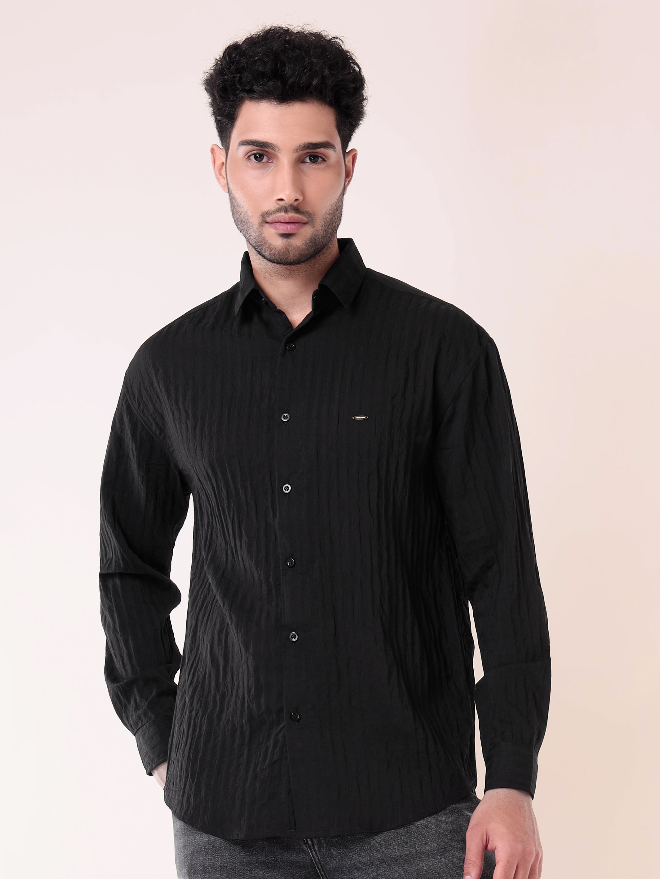Full Sleeves Casual Shirt for Men - Black